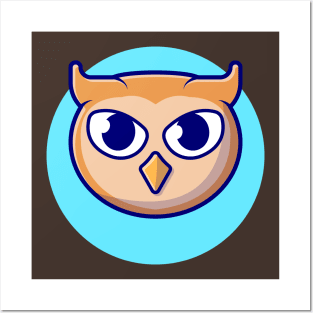 Cute Owl Cartoon Vector Icon Illustration (6) Posters and Art